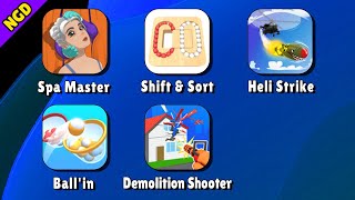 Spa Master, Shift & Sort, Heli Strike, Ball'in, Demolition Shooter | New Games Daily screenshot 2