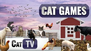 CAT Games | Barnyard Bliss: Down on the Farm with Pigs, Cows, Chickens and More!   Cat & Dog TV