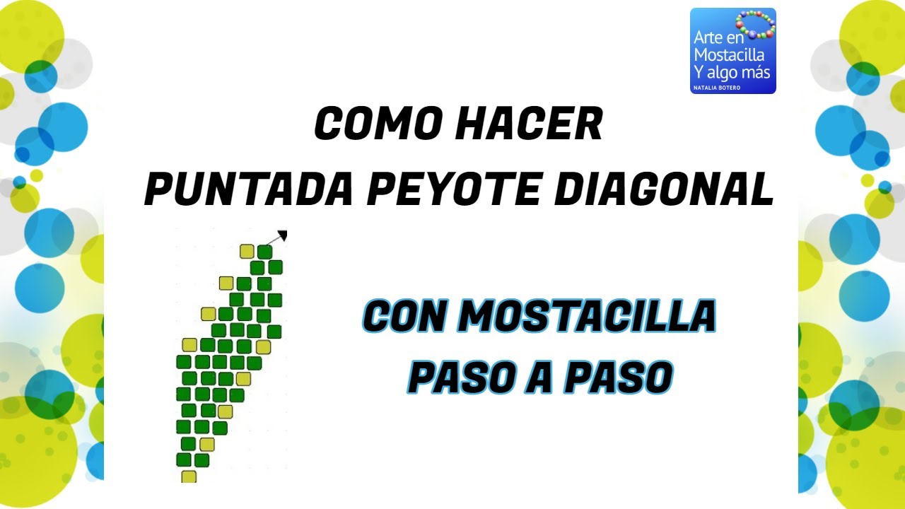 TÉCNICA PEYOTE DIAGONAL MOSTACILLA PASO A PASO /Diagonal Peyote Stitch / Beadweaving Basics