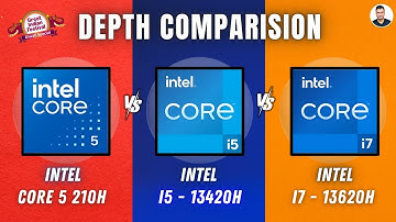 Intel Core 5 210H Vs Intel Core i5-13420H Vs Intel Core i7-13620H - In Depth Comparison 🔥🔥