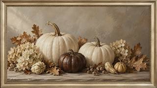 Autumn Frame TV Art | White Pumpkins & Hydrangea | 2 Hours No Music screenshot 5