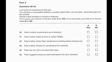 Study English online (B1). Preliminary English Test (PET) Listening Book 5 : Test 3 part 4