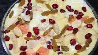 Sirf 5 Min mai Banaye Fruits Custard | Healthy Dessert Recipe