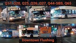 MTA: Q17, Q20, Q25, Q26, Q27, Q44-SBS & Q65 At Downtown Flushing 
