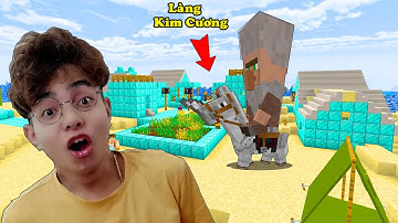 BẢO VỆ NGÔI LÀNG KIM CƯƠNG | THẮNG TÊ TÊ TÌM THẤY NGỒI LÀNG KIM CƯƠNG TRONG MINECRAFT