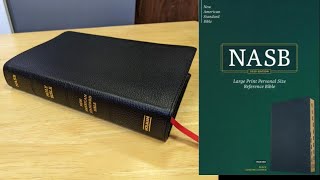 NEW FROM HOLMAN - NASB Large Print Personal Size Black Genuine Leather, Indexed