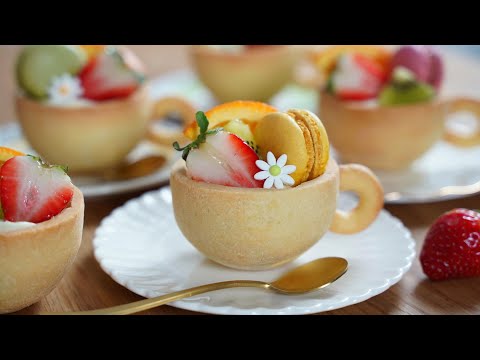   ?      Fruits Mini Tart Recipe  Vanilla Cookie Cup      