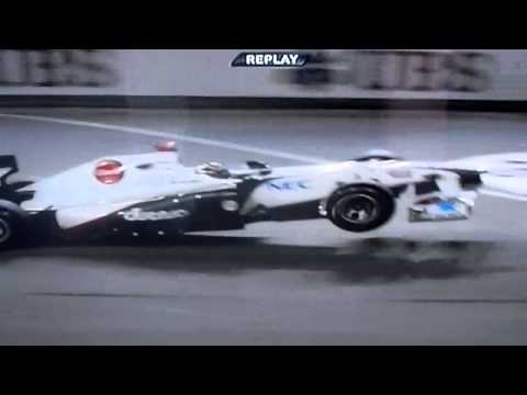 Kamui Kobayashi GP SINGAPORE CRASH