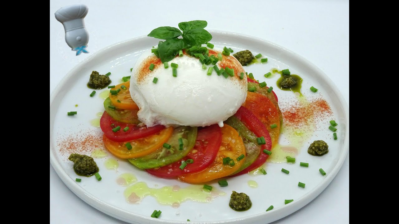 Recette de carpaccio de tomates multicolores et burrata