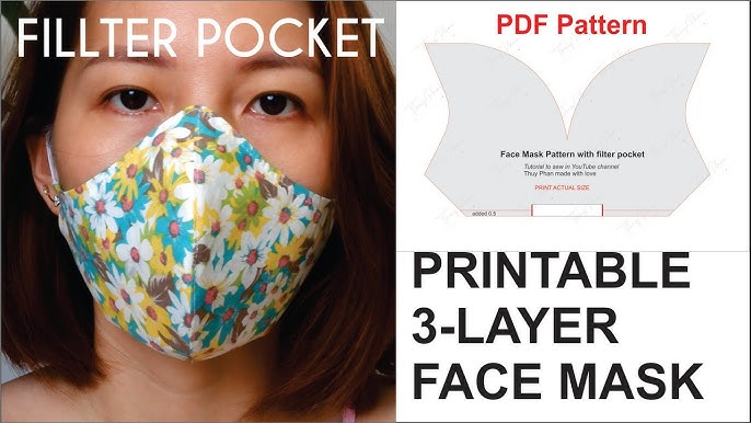 DIY 3 Layer Face Mask With Removable Filter Pocket | PDF face Mask Pattern - YouTube diy-3-layer-face-mask-with-removable-filter-pocket-pdf-face-mask-pattern-youtube