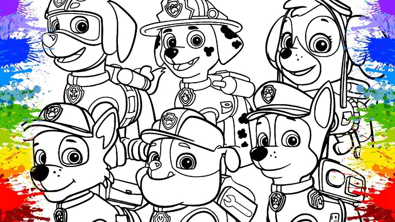 Colorindo DESENHO DA PATRULHA CANINA CHASE PAW PATROL DESENHOS PARA COLORIR  Cartoon para criança 