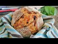 免揉面的蔓越莓核桃欧包|无油无糖 |No knead Cranberry walnuts Bread|no oli, no sugar.