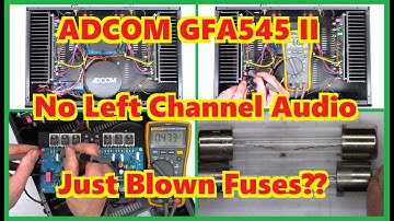 Adcom GFA-545II Stereo Amplifier - No Left Channel Output! GFA545