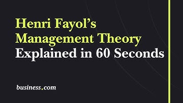 Henri Fayol’s Management Theory Explained in 60 Seconds