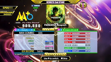 [DDR A3] PARANOiA-Respect- (ESP-16) 985,880