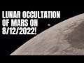 Lunar Occultation of Mars (8th December)!