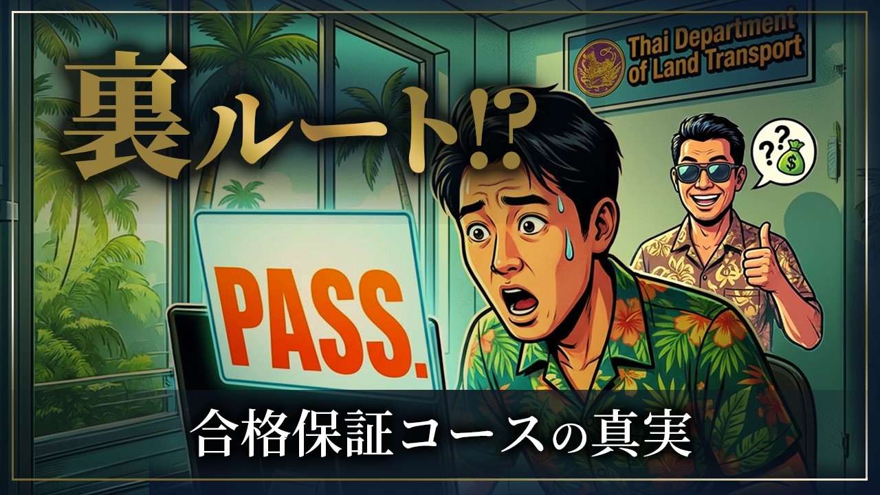 タイで免許…まさかの“合格保証コース”があったが喜べなかった話。