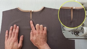Sewing Tips And Tricks 💯 Perfect Neckline With Slit And Button Loop