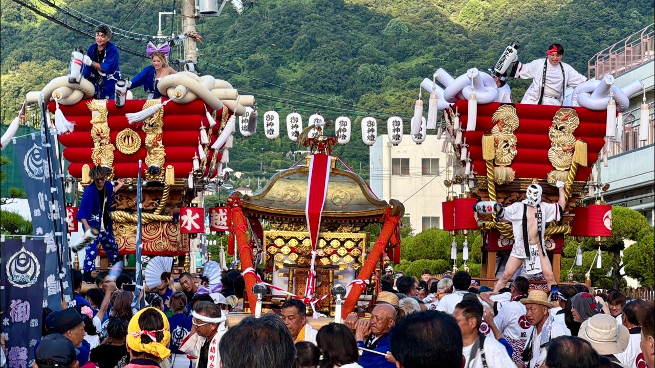 令和7年 2025年 玉祖神社 高安祭り 七親会 松の馬場 ふとん太鼓 かきあい 一回目