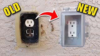How to Replace Outdoor Outlet with New Weatherproof Cover by Daddicated 2,410 views 2 months ago 2 minutes, 21 seconds