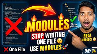 👉 Python Day 14 🔥 | Modules Explained with Real Projects | Clean Code Like Pro 🚀