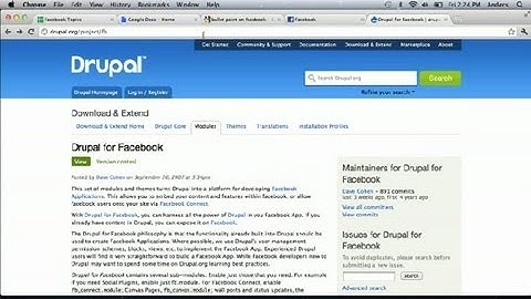 An Example of Facebook Integration for Drupal : Facebook Basics