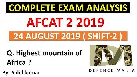 Afcat 2 2019 Exam 24 August shift 2 all Questions with answers