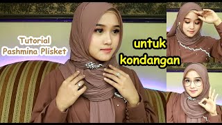 #4 STYLE TUTORIAL HIJAB PASHMINA PLISKET || FOR A SIMPLE AND ELEGANT CONDITION ||