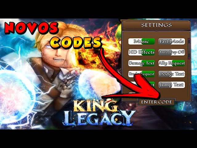 todos os códigos de gema do king legacy