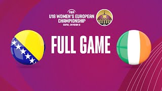 BIH v Ireland | Full Basketball Game | FIBA U18 Women's European Championship 2023