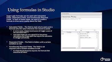 Online User Group Clip: Using Formulas in SugarCRM Studio
