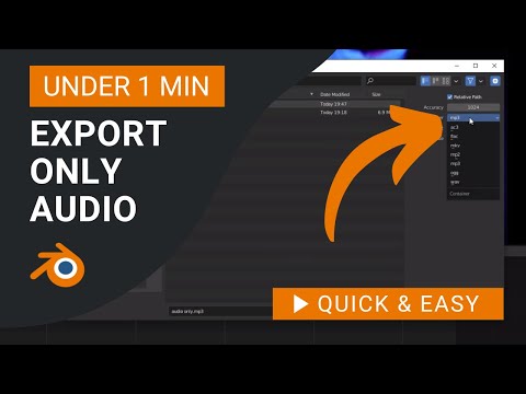 Blender Tutorial: How to Export only Audio in Blender Video Editor