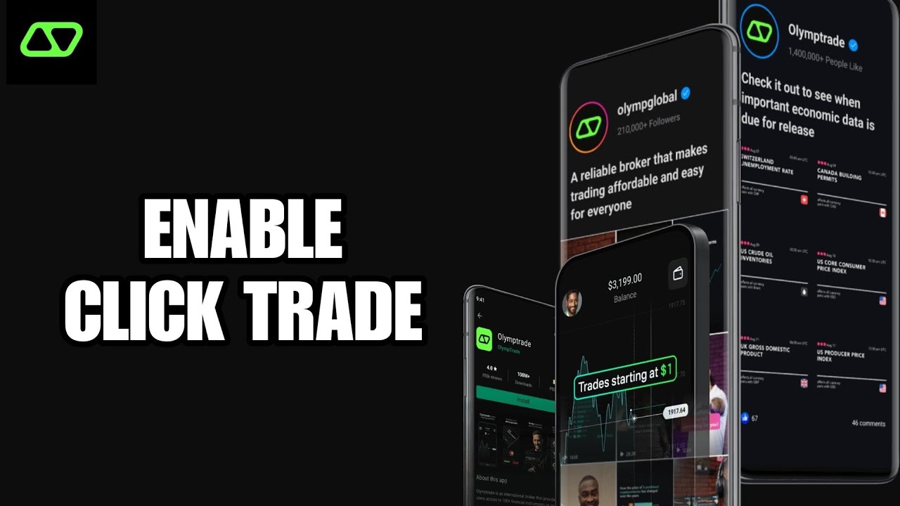 Как включить функцию «Торговля кликами» в приложении Olymptrade | Пошаговая инструкция