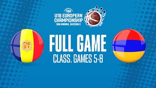 Andorra v Armenia | Full Basketball Game | FIBA U18 European Championship 2022