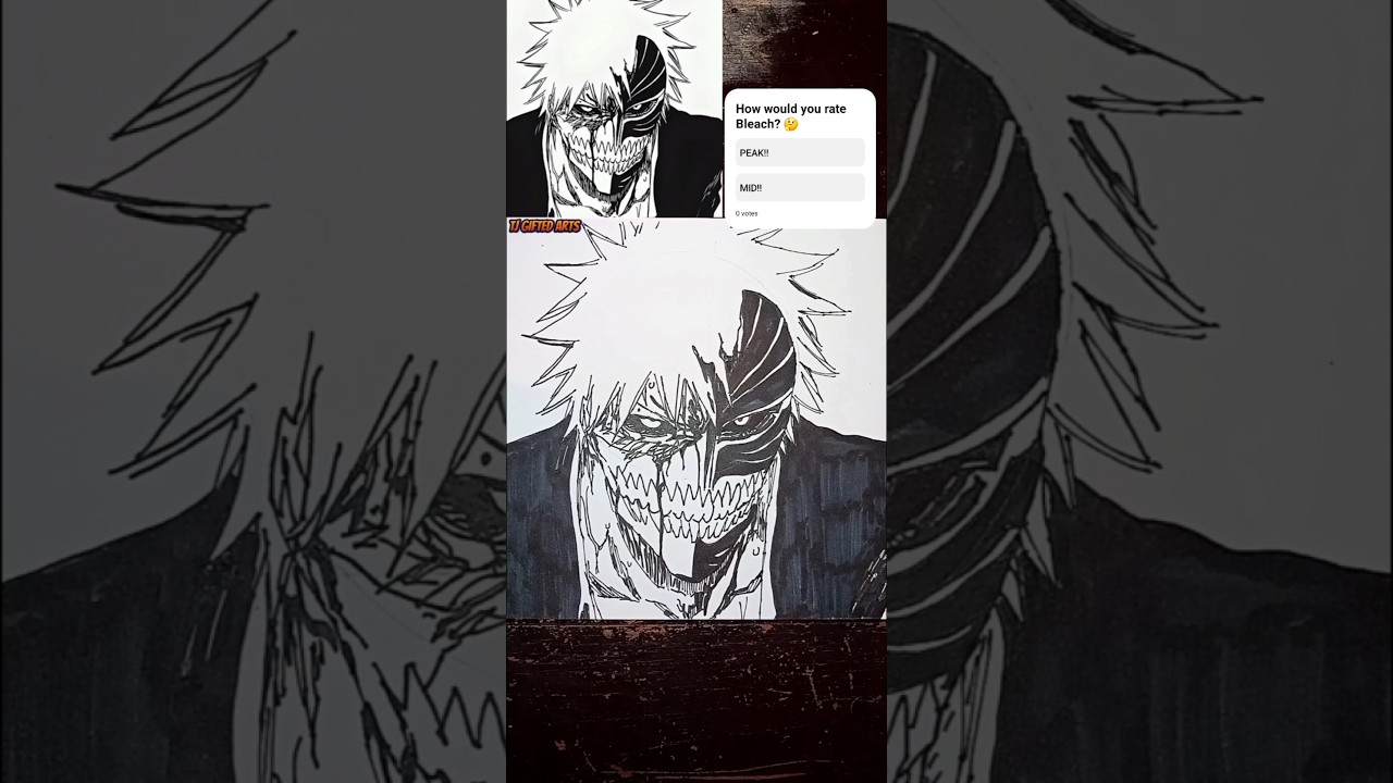 Manga Drawing Ichigo Hollow Mask, Out Of Shapes | Bleach | 😷 
