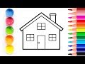 GLITTER ✨ Dibujamos una CASITA 🏠  Dibuja y colorea 💫 Coloring and Drawing