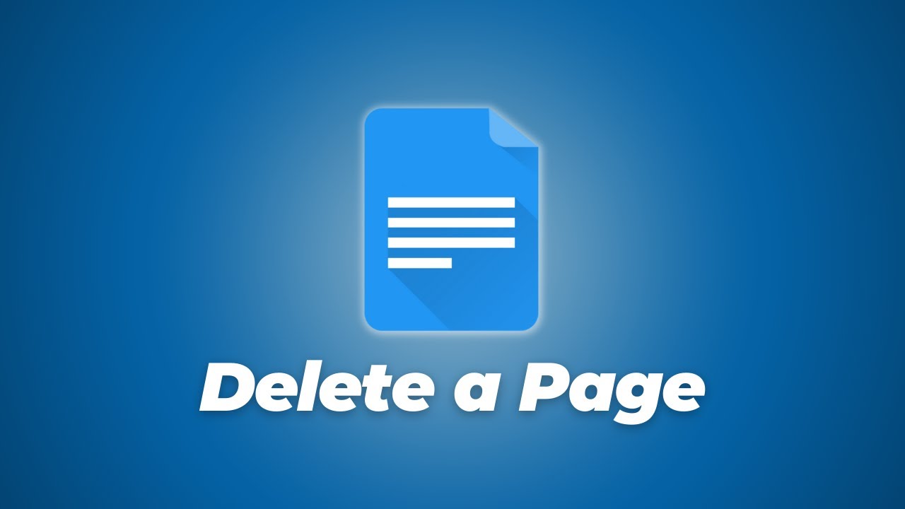 How to delete a page in Google Docs