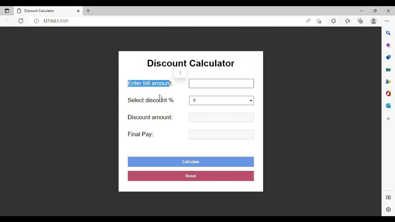 Discount Calculator in JavaScript With Source Code| CodingWithRohani ...
