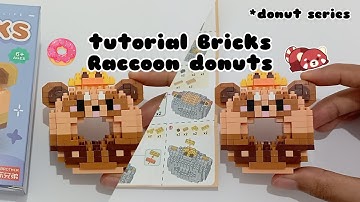 tutorial Bricks Raccoon donuts 🦝🍩 *donut series | W2602-7 | building blocks | mini lego