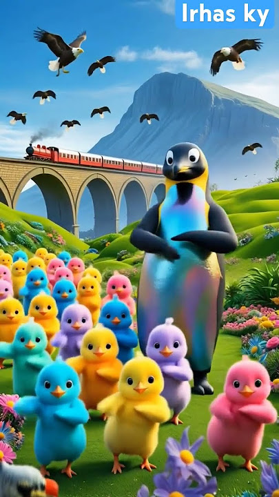 joget pinguin lucu sekali sama ayam #funny #dance #pinguin #shortvideo