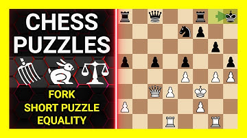 Chess Puzzles to Practice. Themes: Fork, Short puzzle, Equality. Learn Chess