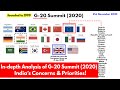 In-depth Analysis of G20 Summit 2020 | India's concerns & priorities | International Relations UPSC