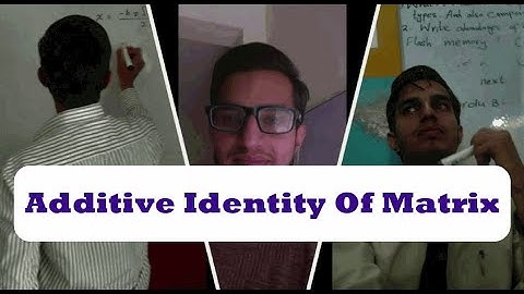 Additive Identity of Matrices in Hindi / Urdu