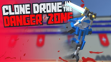 Robot Sword Fighting Battle Royale! - Clone Drone in the Danger Zone Alpha Gameplay