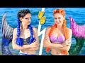 Desafio De Maquiagem! 10 DIY De Maquiagem De Sereia Boa vs Maquiagem De Sereia Má!