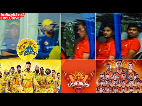 CSK Team backslashu0026 Sunrisers Team Exclusive Visuals at Uppal Stadium, Hyderabad #sunrisers #csk #cricket - IGTELUGU