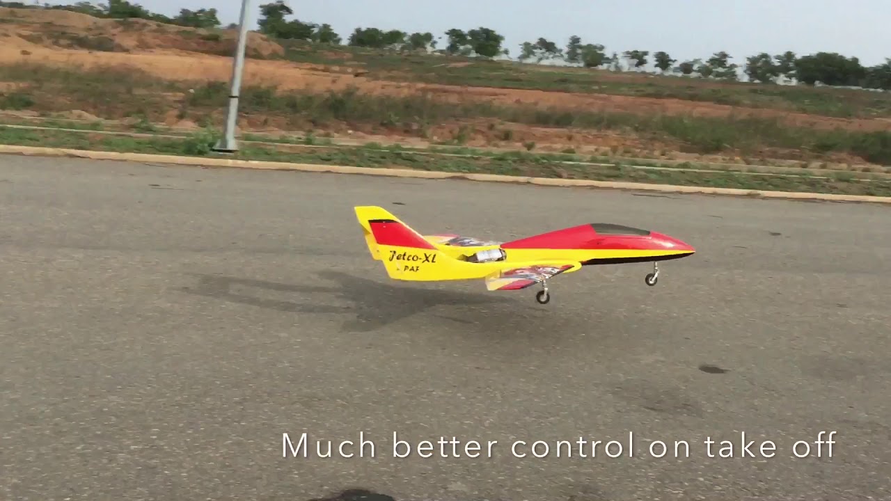 Jet Using Rudders PAF Jetco XL turbine jet with rudders installed - YouTube