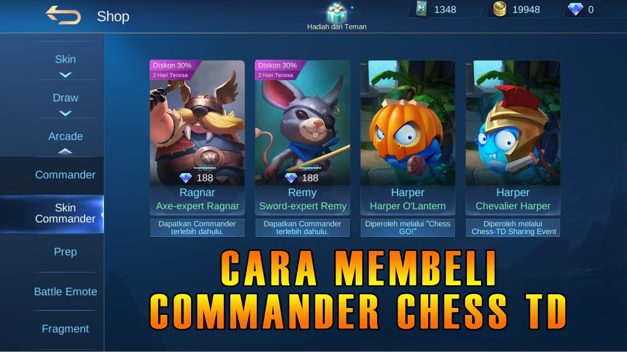 CARA MEMBELI COMMANDER CHESS TD 2.0 | MOBILE LEGENDS BANG BANG - YouTube