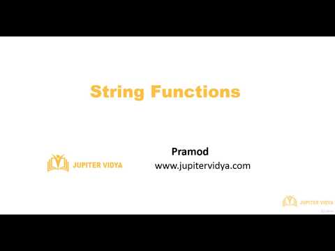 8.1 String Functions