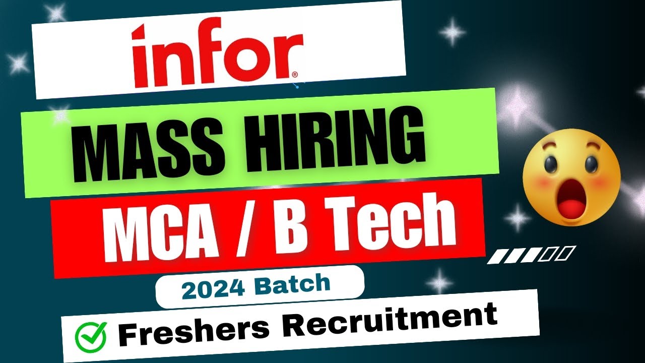 Infor hiring opportunity for MCA , BTech 2024 Batch | MCA fresher jobs ...